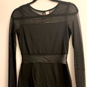 Semi sheer long sleeve top